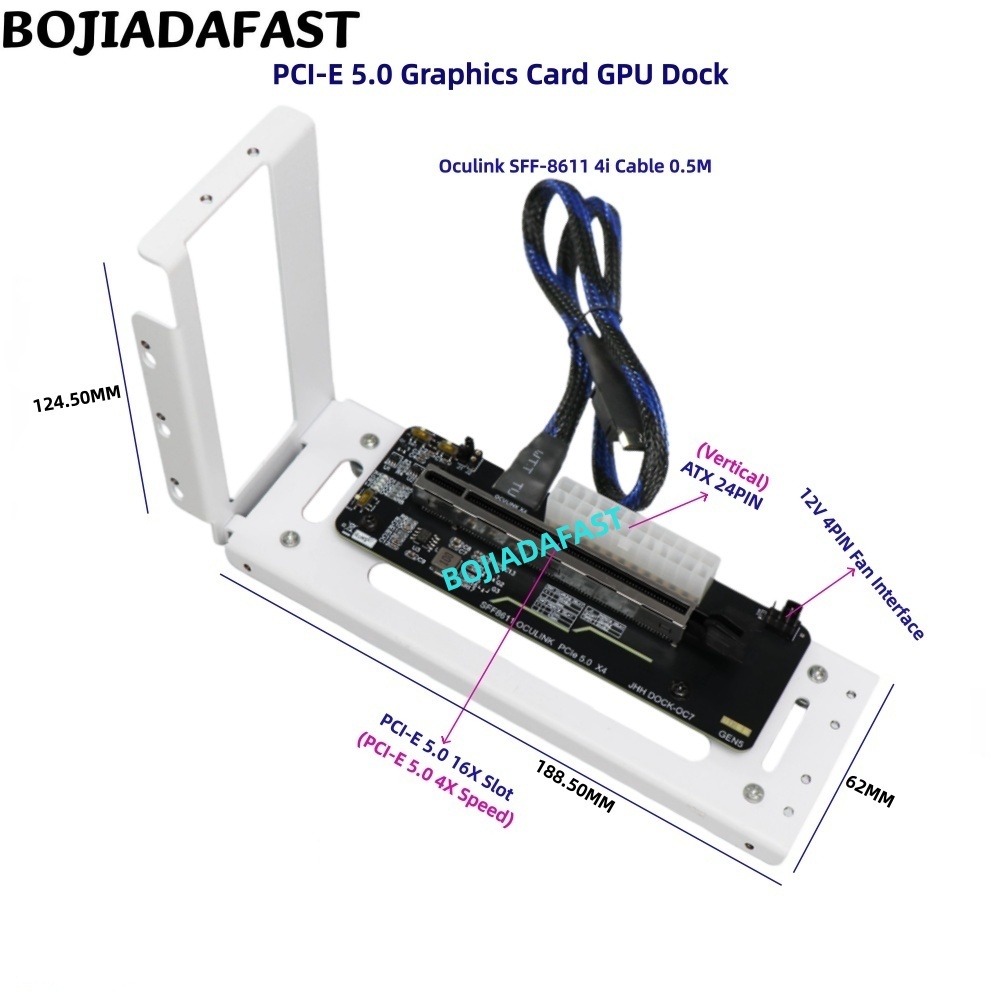 Oculink Egpu Dock Graphics Card - Scheda Adattatore PCI-E 5.0 16X GEN5