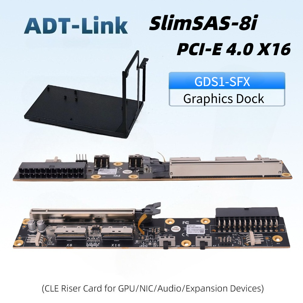 Oculink Egpu Dock Graphics Card - Dock Grafico Dual SlimSAS 8i per