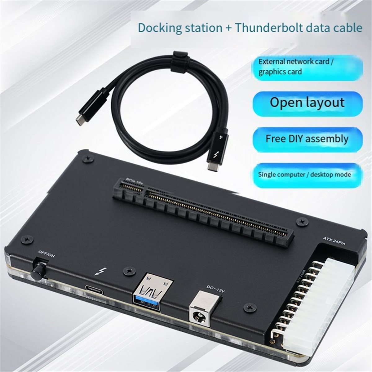 Thunderbolt 4 External Gpu Enclosure - ABIU GPU Esterna Professionale per Thunderbolt