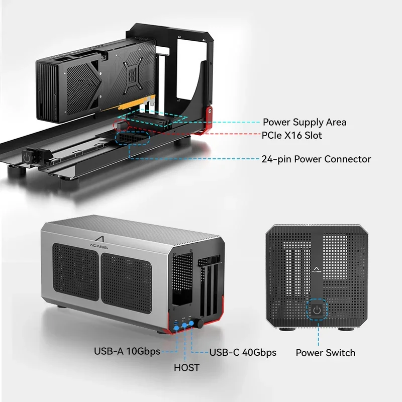 Acasis Enclosure eGPU 40Gbps c - Thunderbolt 4 External Gpu Enclosure recensione e prezzo